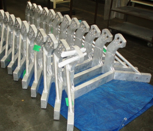  Heavy mil-spec welding: aluminum frames with close tolerances.